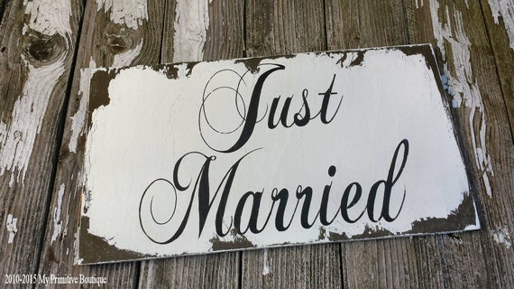 Just Married Sign Wedding Sign Photo Props Rustic Wedding