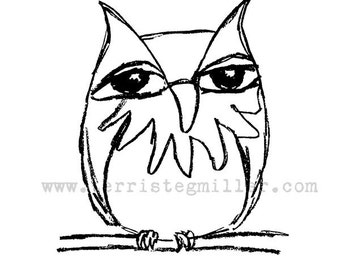 Thermofax Screen - Owl