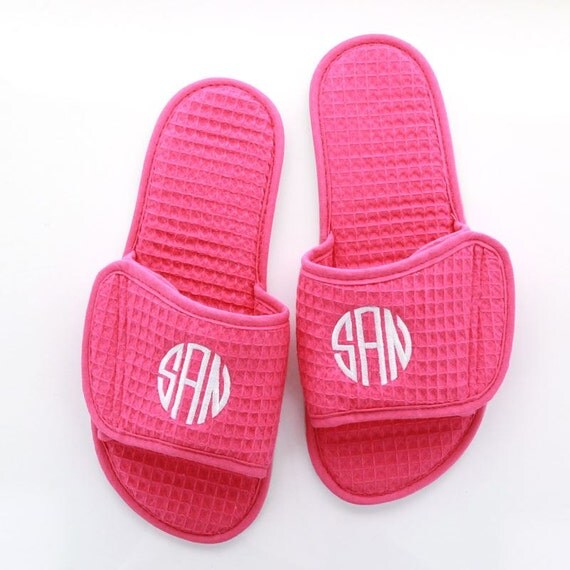 Women's Monogram Slippers Personalized by