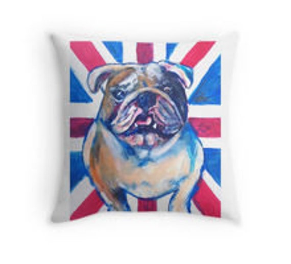 british bulldog pillow