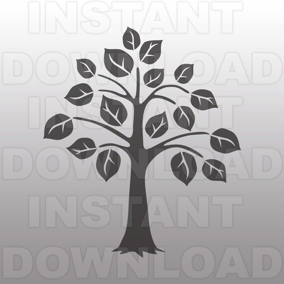 Tree SVG FileTree with Leaves SVGLeaves SVG-Cutting