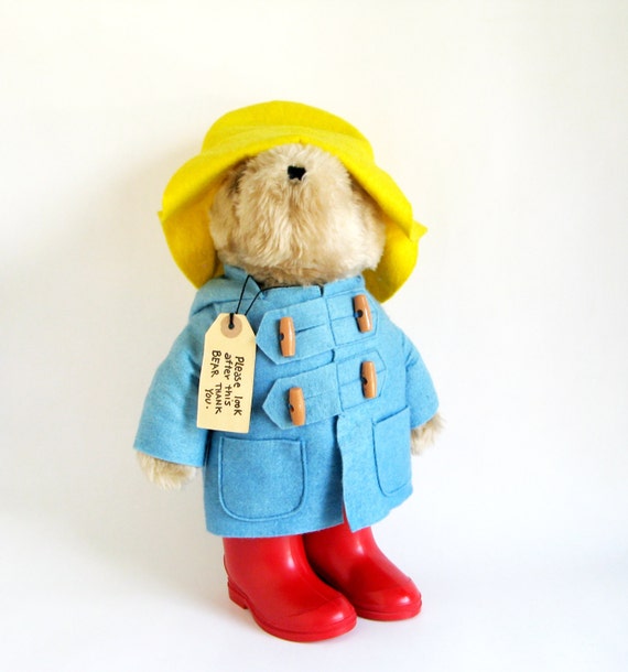 paddington bear stuffed animal vintage