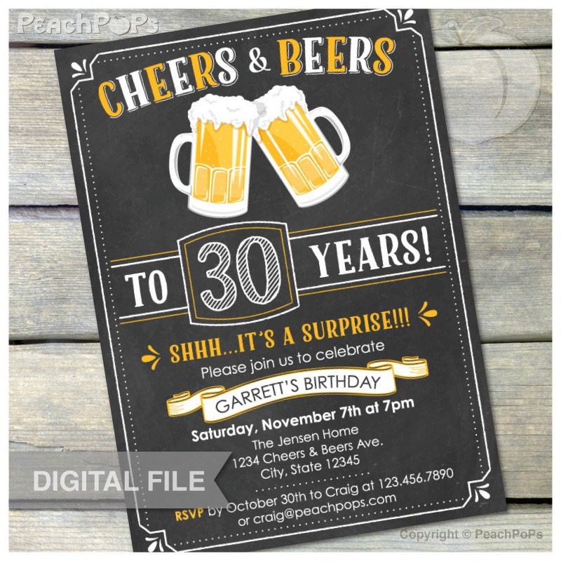 Surprise 30Th Birthday Invitations For Men 8