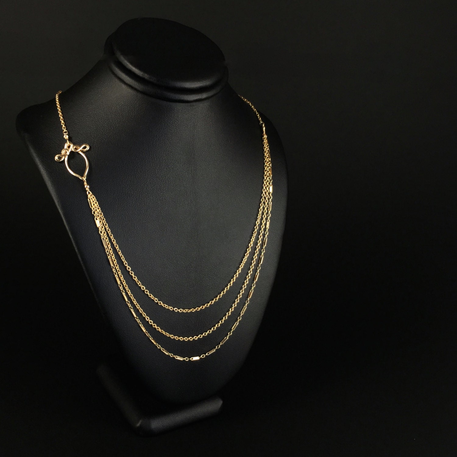Draped Gold Necklace Delicate Gold Filled Chain Necklace