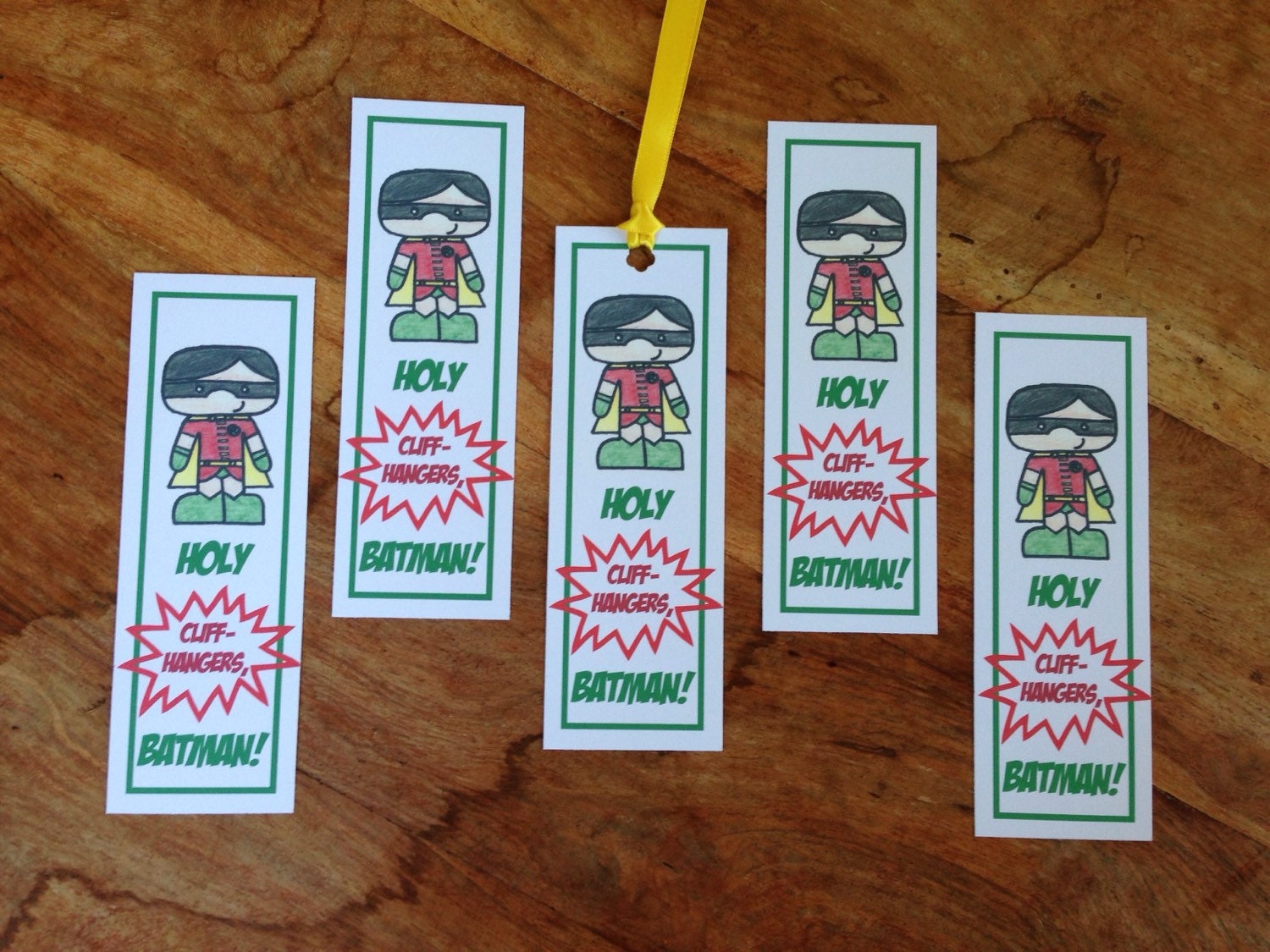 Robin bookmarks superhero instant download printable