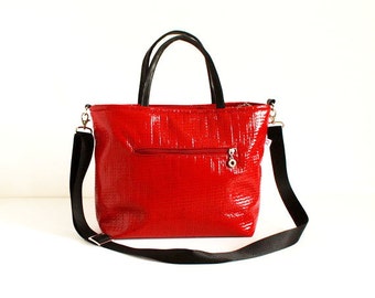 cross body red bag