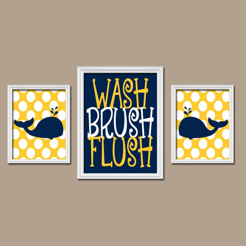 WHALE BATHROOM Whale Wall Art Canvas or Prints Child by TRMdesign