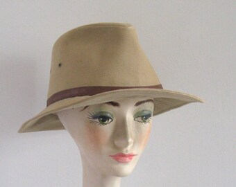 Gentleman's Canvas hat . REI . size L Cotton Hat . Safari Explorer Hat . Outback Hat
