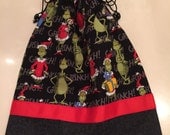 The Grinch Cartoon Character, Children, Gift Wrap, Christmas Gift Bag, Cotton Fabric, Large Cloth Bag, Drawstring Bag, Birthday, Dr. Seuss The Grinch Cartoon Character, Children, Gift Wrap, Christmas Gift Bag, Cotton Fabric, Large Cloth Bag, Drawstring Bag, Birthday, Dr. Seuss