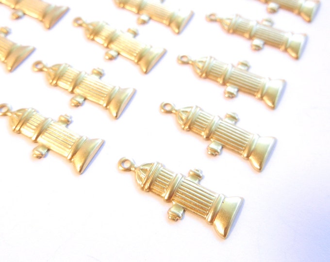 Set of 24 or 12 Pairs of Brass Fire Hydrant Charms