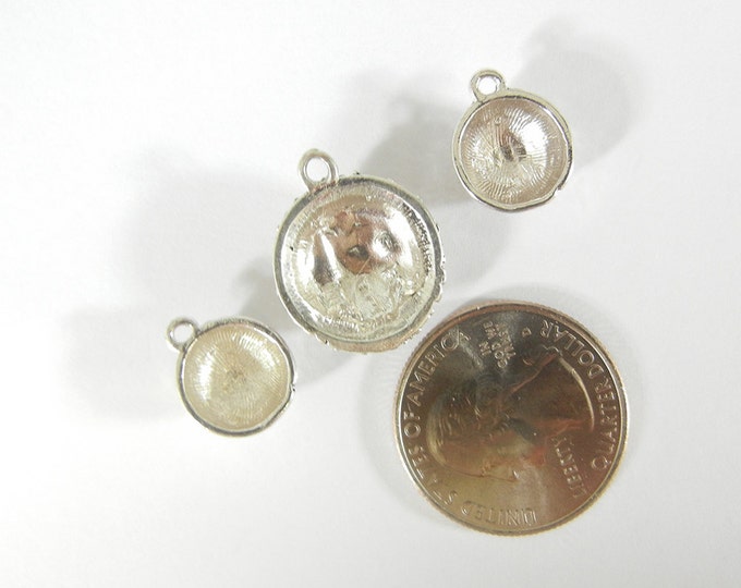 Set of Silver-tone Small Baseball Charms and Pendant