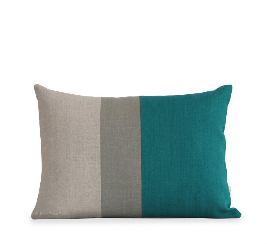 Decorative Pillows Biscay Bay Jewel Tone Colorblock Pillow