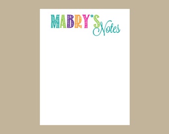 Personalized Notepad, Teacher Notes, teacher gift, Teacher notepad