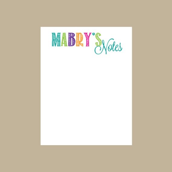 Personalized Notepad, Teacher Notes, teacher gift, Teacher notepad Il_570xn