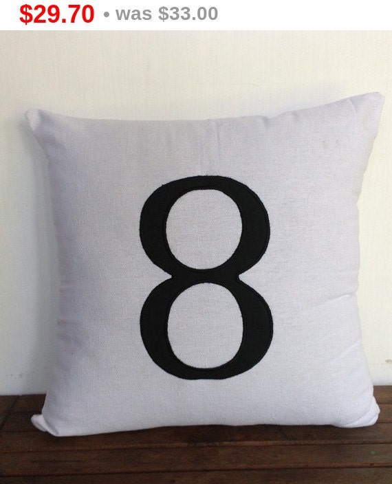 Sale Number Monogram Pillows Women Birthday Gift by Snazzyliving