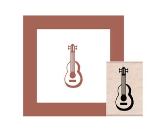 Acoustic Guitar Rubber Stamp