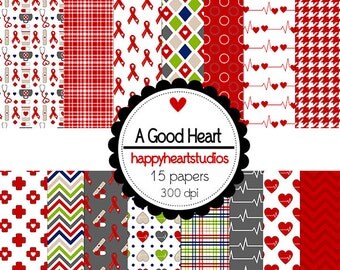 Digital Scrapbook AGoodHeart-INSTANT DOWNLOAD