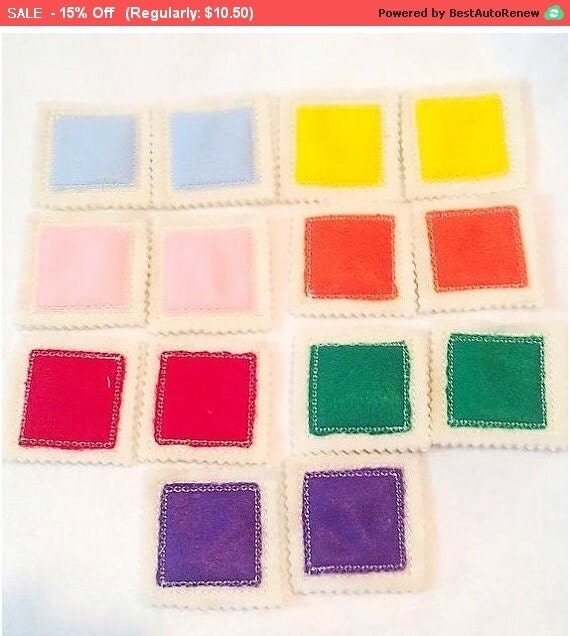 SALE Learn your colors Memory Concentration by itsthesmallthings