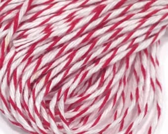 Red Striped Baker's Twine, 25 yards or 75 feet