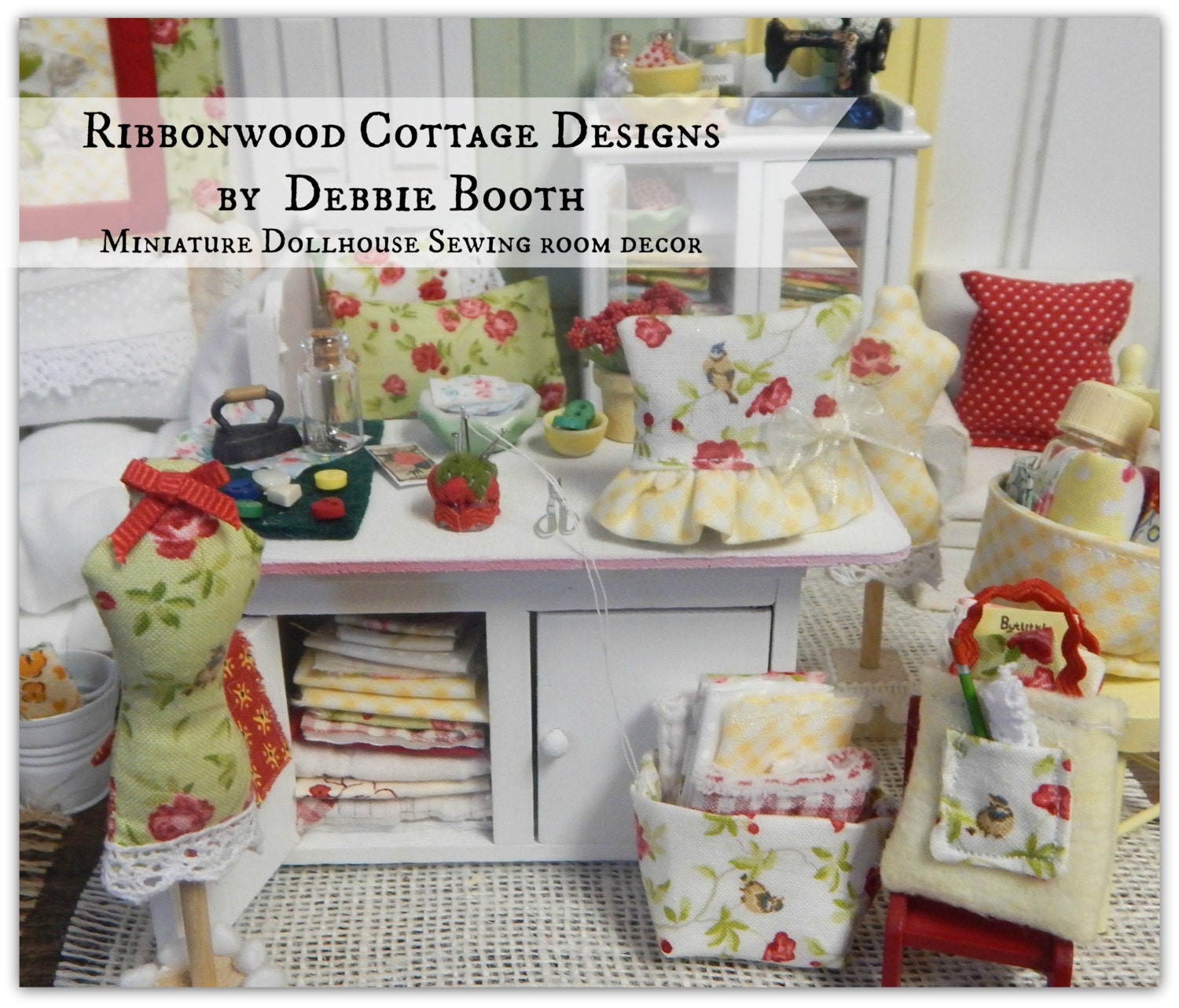 Sewing Pattern Pdf Miniature Dollhouse Sewing Room Decor And 