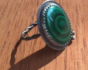 Sterling Silver Ring with Crazy Lace Agate Cabochon