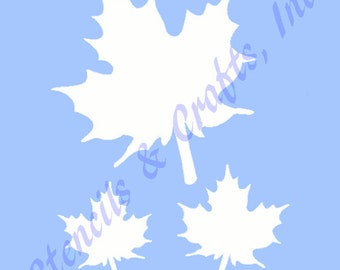 MAPLE LEAF STENCIL stencils template leaves templates craft pattern scrapbook paint background pochoir new 6" X 5"