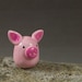Little Pink Pig - Miniature Figurine Hand Sculpted Miniature Polymer Clay Animal