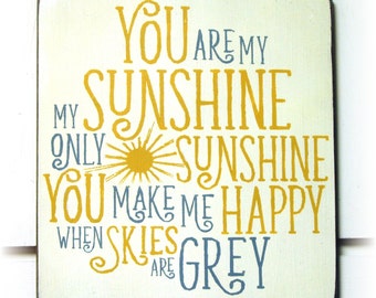 Items similar to You Are My Sunshine and You Make Me Happy Duo (set of ...