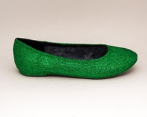 kelly green ballet flats
