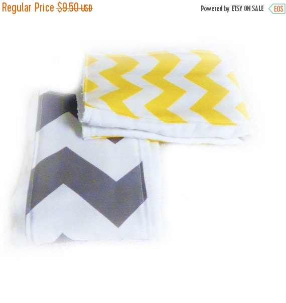SALE Chevron Burp Cloths set of 2 Your by Sewingdreamsnotions