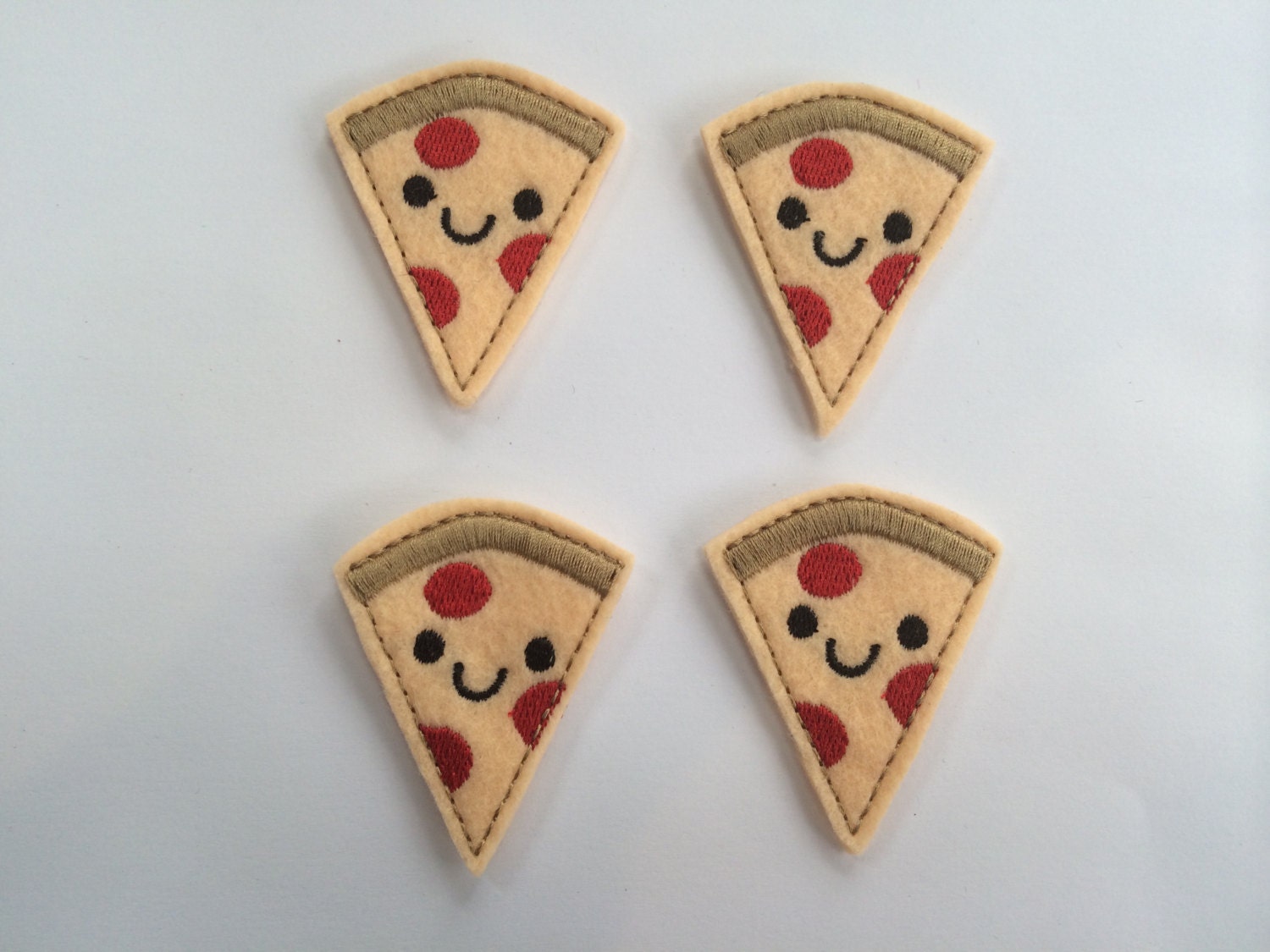 Pizza Embroidered Felt Applique