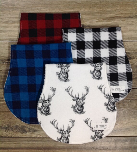 Flannel Burp ClothsBaby Burp ClothsBurp Cloth SetWoodland