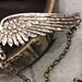 Something Blue anklet Angel Wing bridal wedding jewelry antiqued silver adjustable chain Special person,Wife,Girlfriend.Fiancee