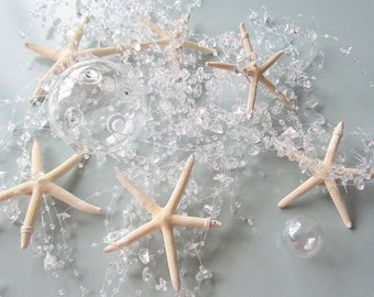 Starfish Garland Beach Decor, Beach Wedding Decor, Nautical Decor Beach Garland, Beach Christmas Garland, Beach Home Decor, CLEAR 5FT #BSFGC