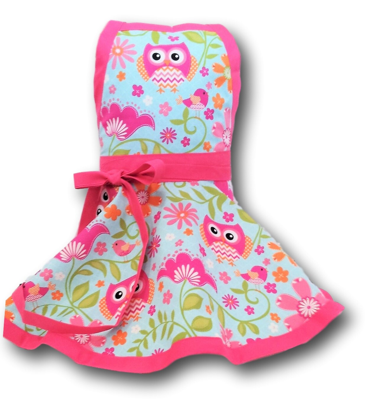 Owl apron Kids apron Personalized Girls by CountingtheBlessings