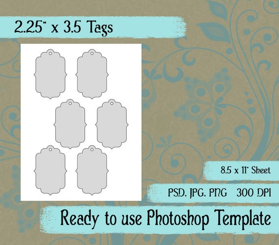 Tags Digital Layered Collage Sheet Template 2 25 Quot X 3 5 Quot From Pkdigitalart On Etsy Studio 2 25 X 3 5 Name Badge Template