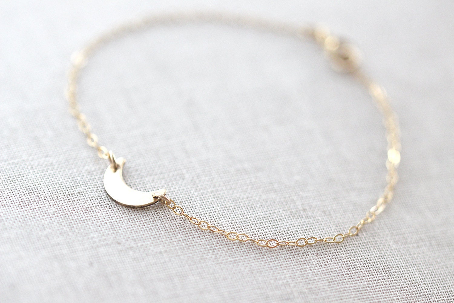 Crescent Moon Bracelet Gold Moon Bracelet Silver Moon