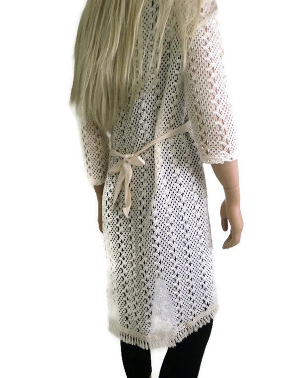 ivory duster cardigan