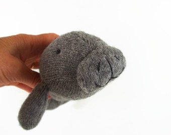 toy manatee, stuffed animal, stuffed toy, waldorf toy, woodland animal, child's toy, plush manatee, toy sea creature, toy fish