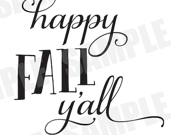 Happy fall y'all | Etsy