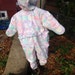 SALE! 1980's baby bunny snow suit