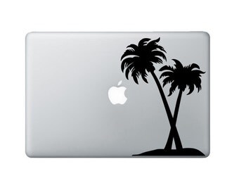 Palm Trees Laptop Decal - Tropical Macbook Decal - Palm Tree Laptop Art