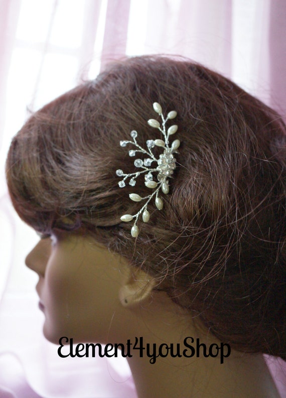 Bridal hair comb Small metal comb Choice of silver or gold