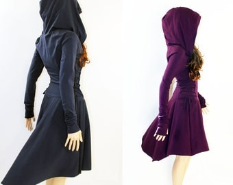 Dress , Grey Dress, Casual , Day Dress ,Low High Dress, Women Dress