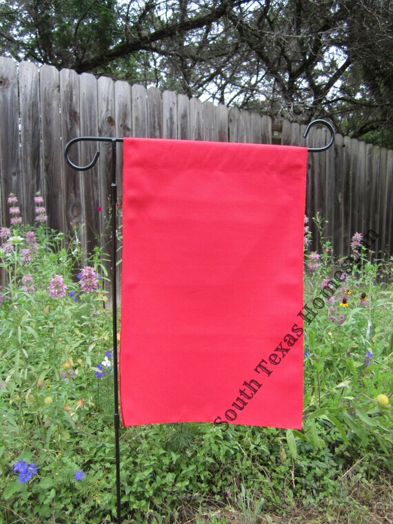 Red Canvas Garden Flag Blank and ready to decorate Single