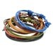 Mens unisex leather multi strand adjustable bracelets - choose your colour