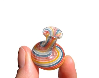 Rainbow Stripes Miniature Vase, Hand Blown Glass