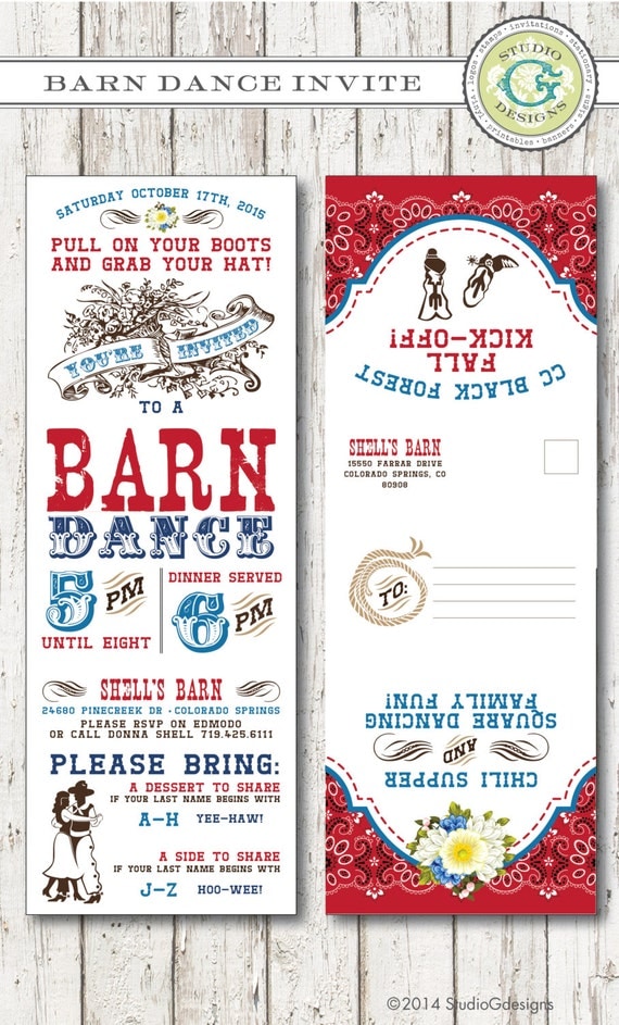 Free Printable Barn Dance Invitations 5