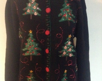 Vintage Ugly Christmas Sweater /Christmas Sweater By Editions Holiday sz M