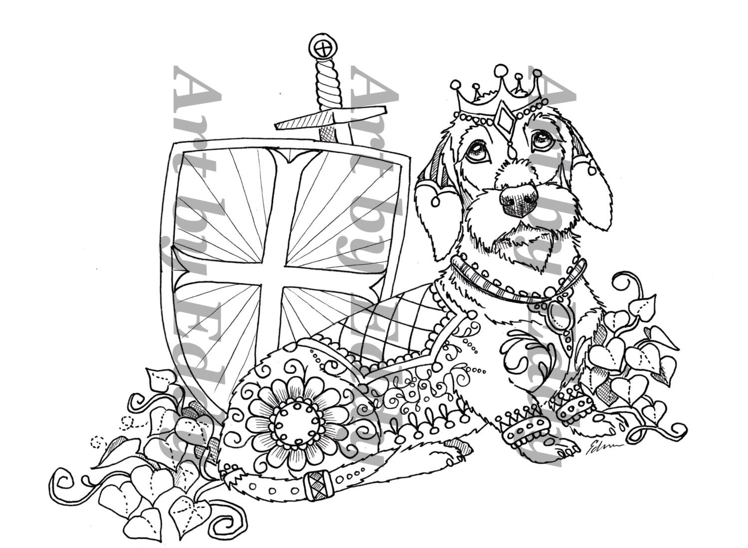 Art of Dachshund Coloring Book Volume No. 2 Physical by ...